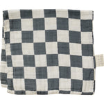 Mebie Baby Charcoal Checkered Muslin Burp Cloth - 