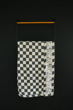 Mebie Baby Charcoal Checkered + Summit Muslin Quilt - 