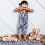 Bamboo Blend Romper - Charcoal Check Pattern by Bestaroo