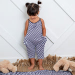 Bamboo Blend Romper - Charcoal Check Pattern by Bestaroo