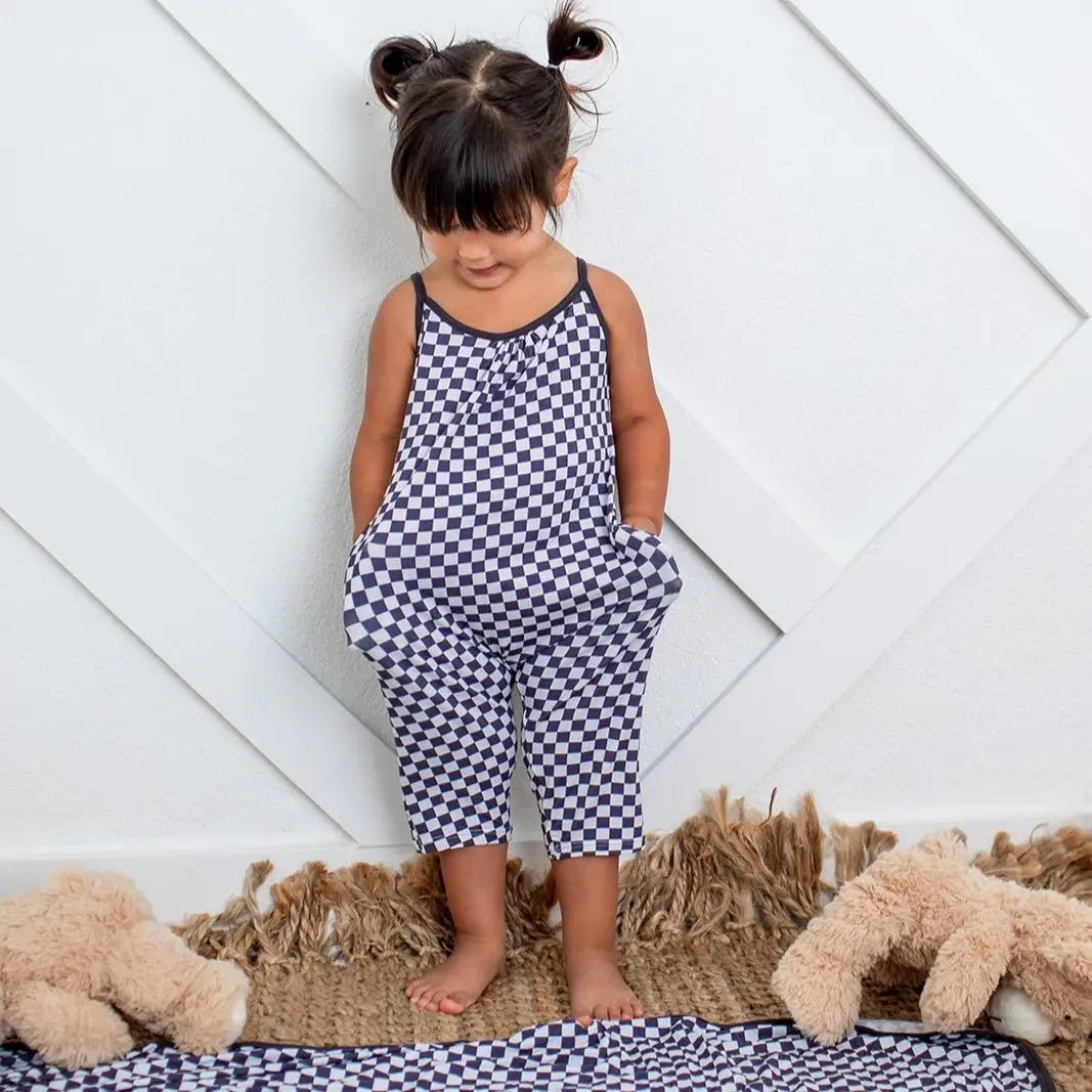 Bestaroo Charcoal Checks Jumpsuit - 