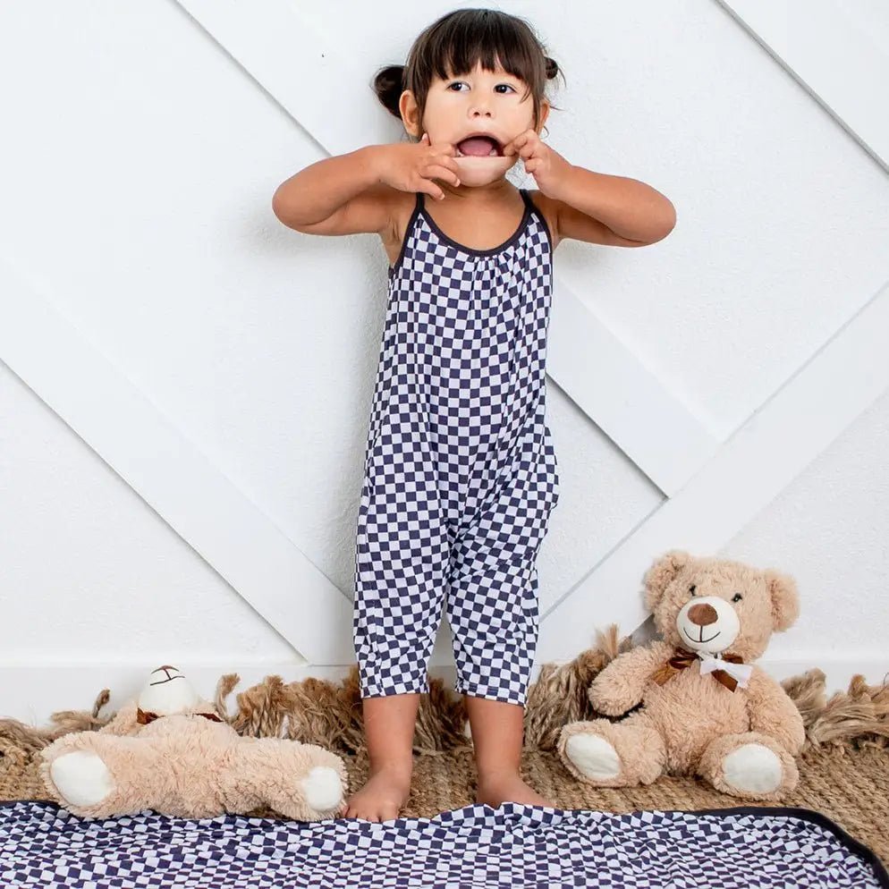 Bestaroo Charcoal Checks Jumpsuit - 