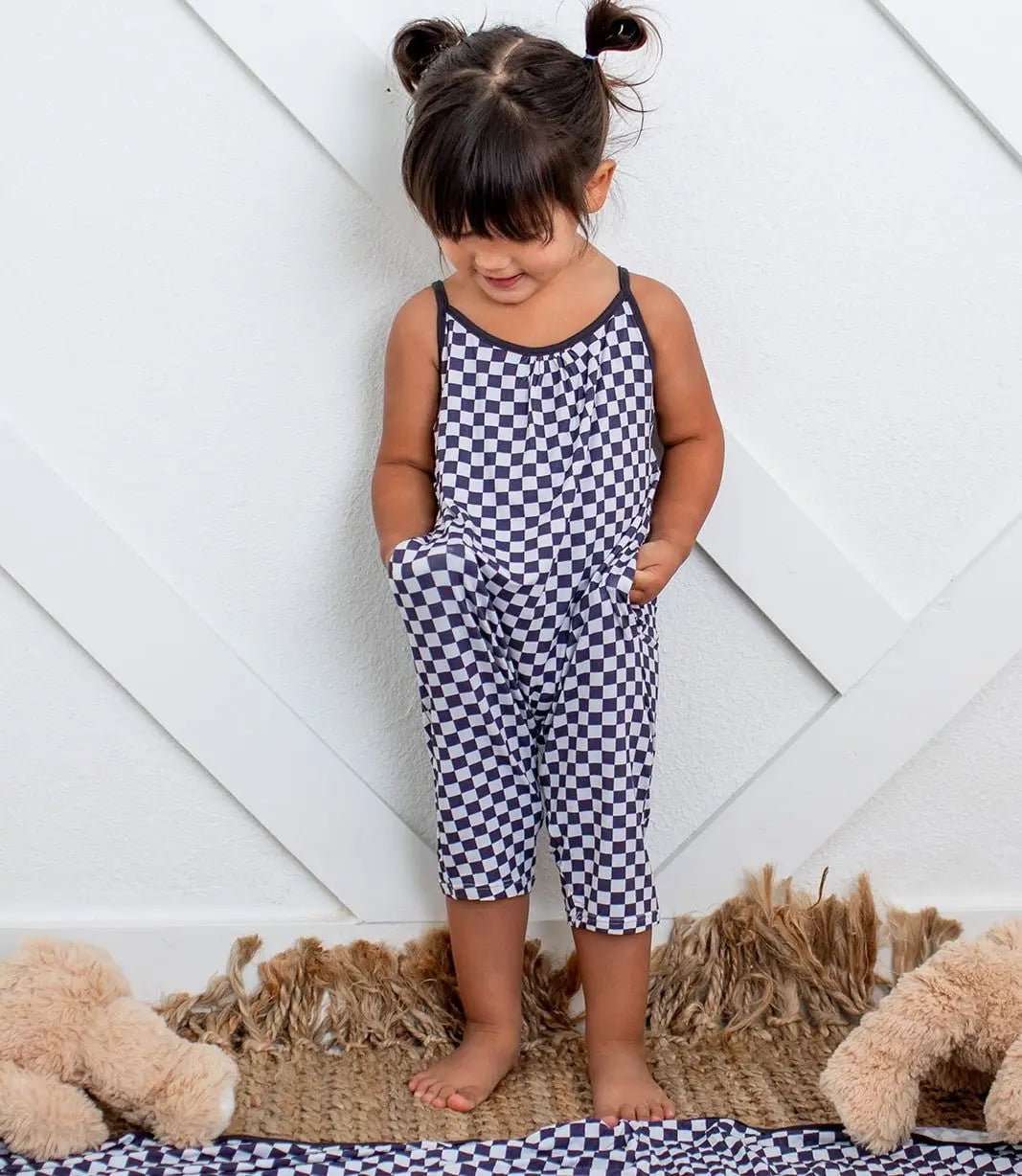 Bestaroo Charcoal Checks Jumpsuit - 