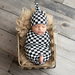 Bamboo Swaddle Blanket - Charcoal Checks by Bestaroo