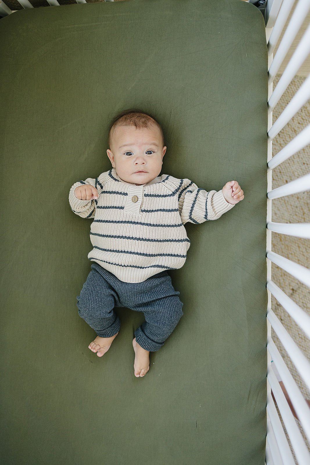 Mebie Baby Charcoal Knit Leggings For Babies And Kids 0 To 6 Years - 