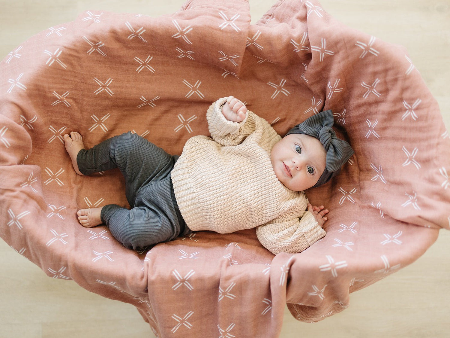 Mebie Baby Charcoal Organic Cotton Baby Leggings With Elastic Waist - 