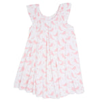Sweet Bamboo Charming Baby Doll Dress with Scoop Neck and Flutter Sleeves for Girls - 