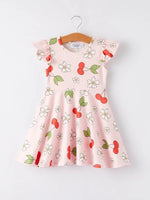 Rylee Faith Designs Charming Cherry Flower Dress for Little Girls - Everetts Place Boutique - 