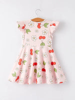 Rylee Faith Designs Charming Cherry Flower Dress for Little Girls - Everetts Place Boutique - 