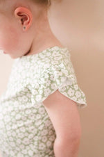 Harp Angel Boutique Charming Floral Print Two Piece Short Set with Ruffle Details for Girls - 