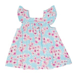 Sweet Bamboo Charming Floral Ruffle Dress with Matching Bloomer Set for Baby Girls - 
