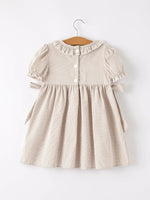 Rylee Faith Designs Charming Pumpkin Embroidery Plaid Dress for Girls During Fall Celebrations - 