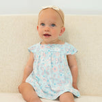 Sweet Bamboo Charming Ruffle Dress and Bloomer Set for Comfy Baby Girls Daywear - 
