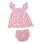 Sweet Bamboo Charming Ruffle Dress and Bloomer Set for Stylish Little Girls - 