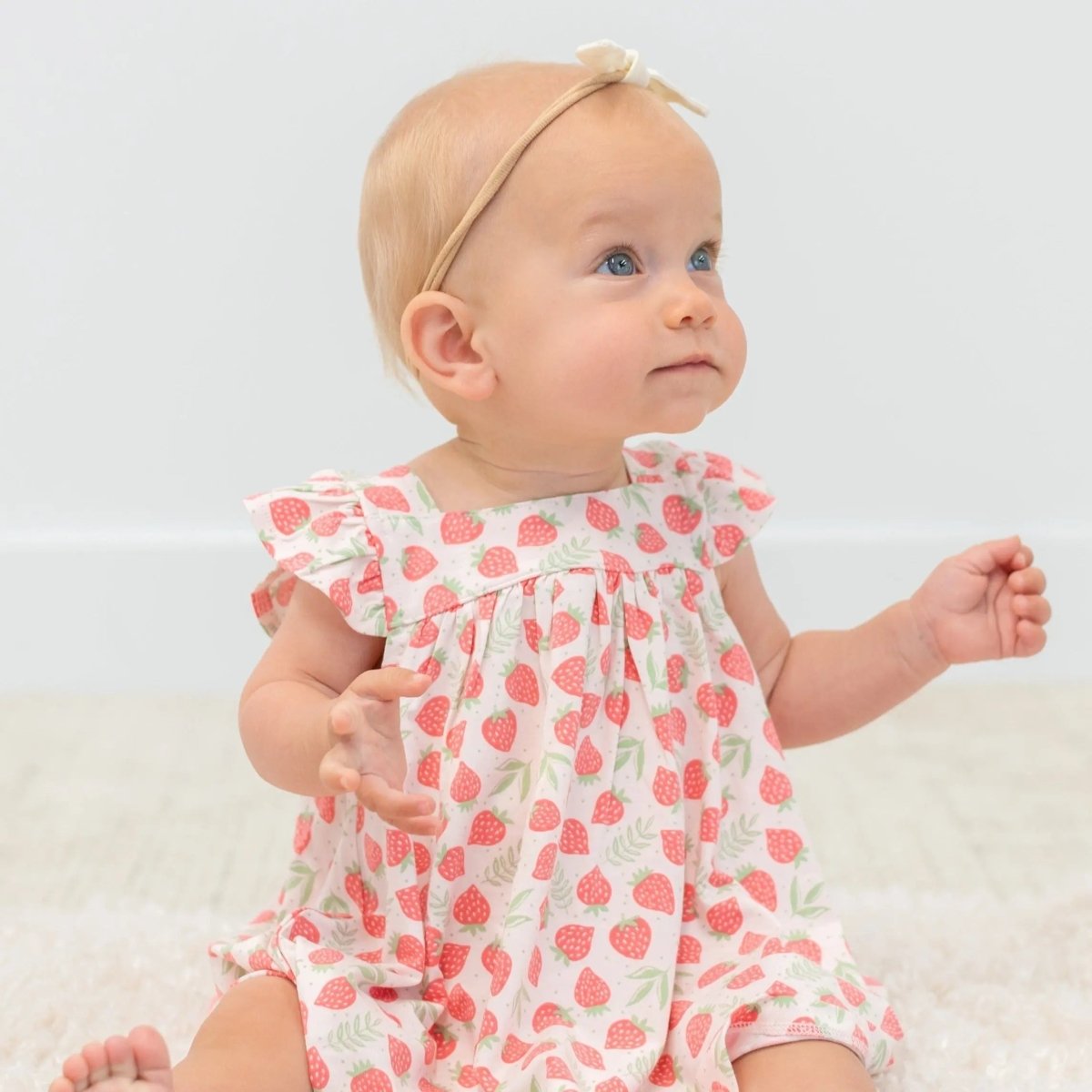 Sweet Bamboo Charming Ruffle Dress and Bloomer Set for Stylish Little Girls - 