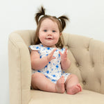 Sweet Bamboo Charming Ruffle Dress and Bloomer Set with Cap Sleeves for Baby Girls - 