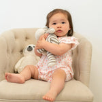 Sweet Bamboo Charming Ruffle Romper with Flutter Sleeves for Stylish Girls - 