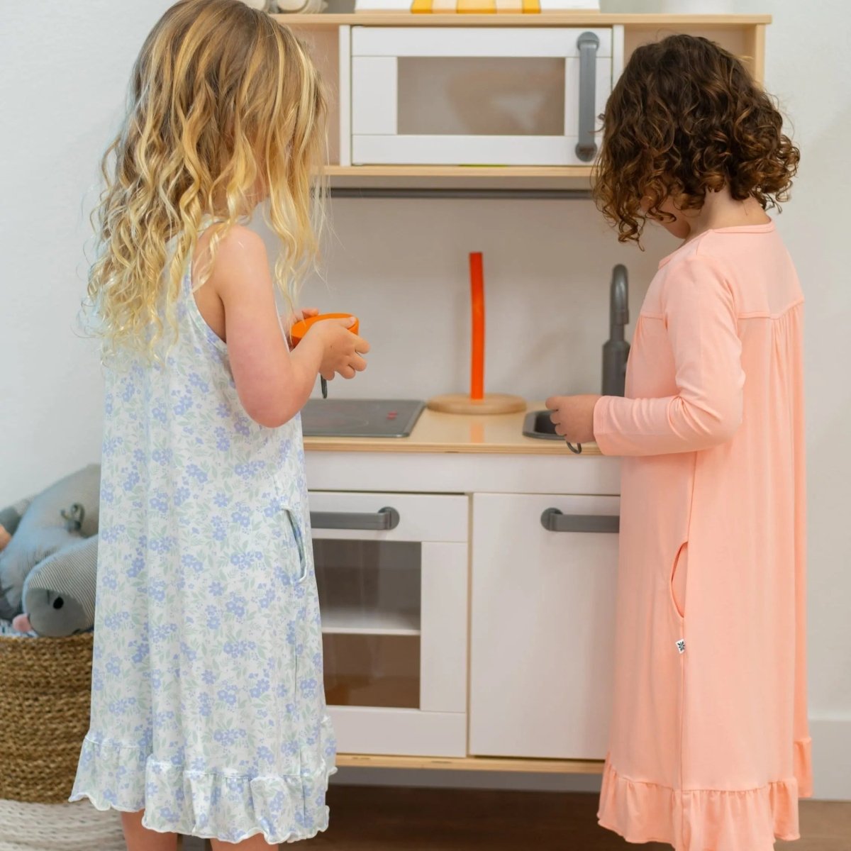 Sweet Bamboo Charming Summer Boho Dress with Ruffle Trim for Little Girls - 