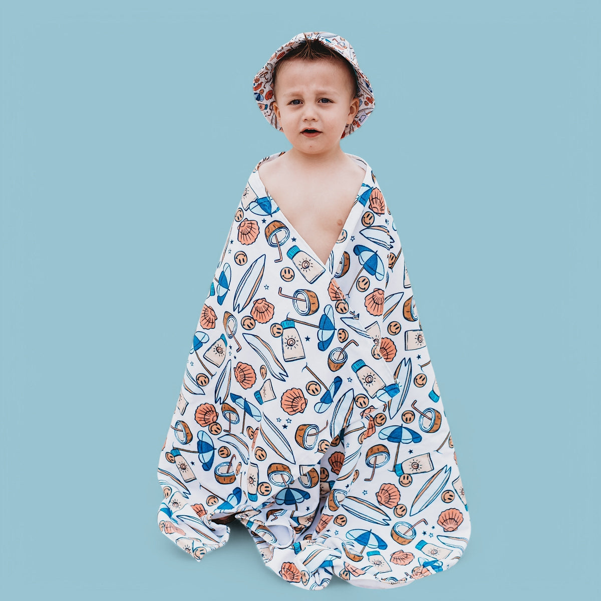 DREAM BIG LITTLE CO Chase The Sun Dream Towel Whimsical Beach Print With SurfboardsEveretts Place
