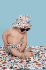 DREAM BIG LITTLE CO Chase The Sun Dream Towel Whimsical Beach Print With SurfboardsEveretts Place