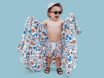 DREAM BIG LITTLE CO Chase The Sun Dream Towel Whimsical Beach Print With SurfboardsEveretts Place