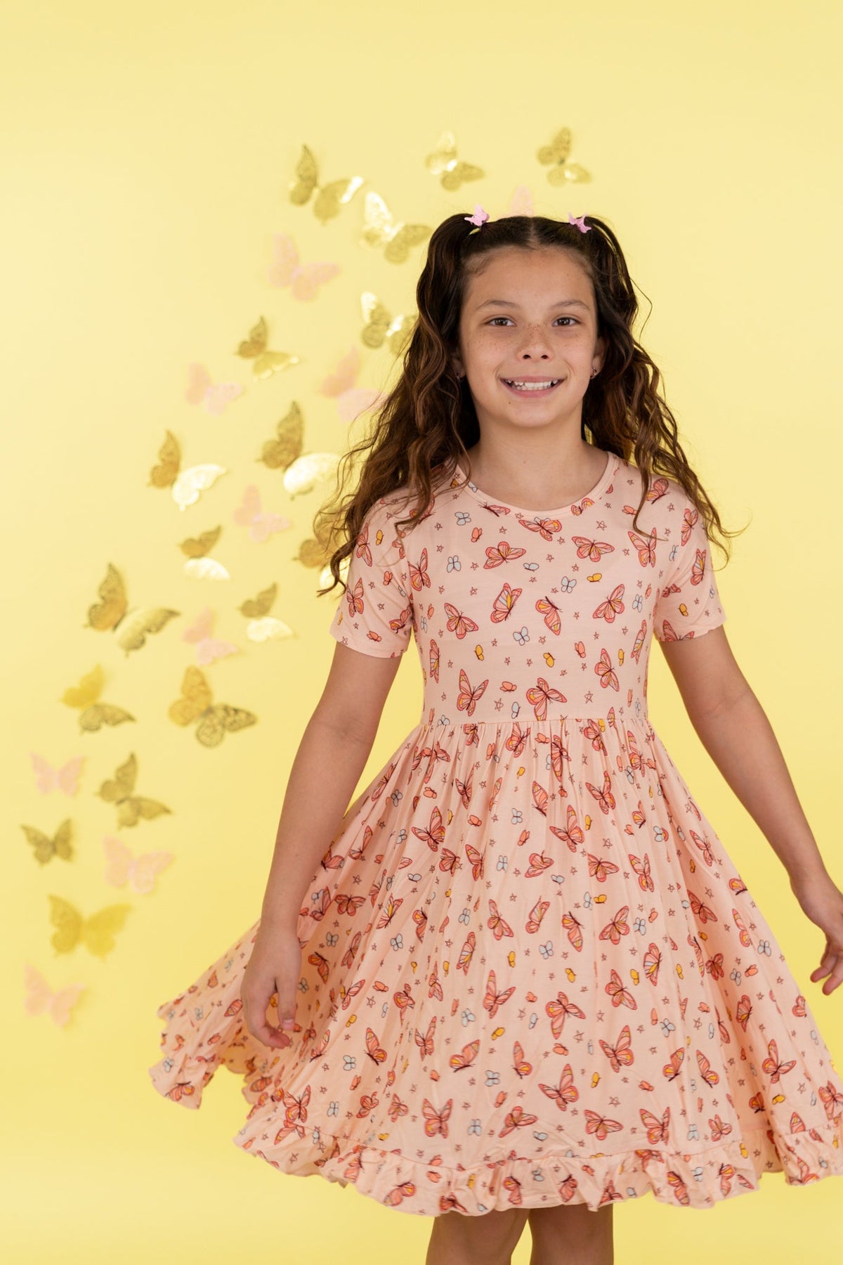 DREAM BIG LITTLE CO CHASING BUTTERFLIES DREAM RUFFLE DRESSEveretts Place