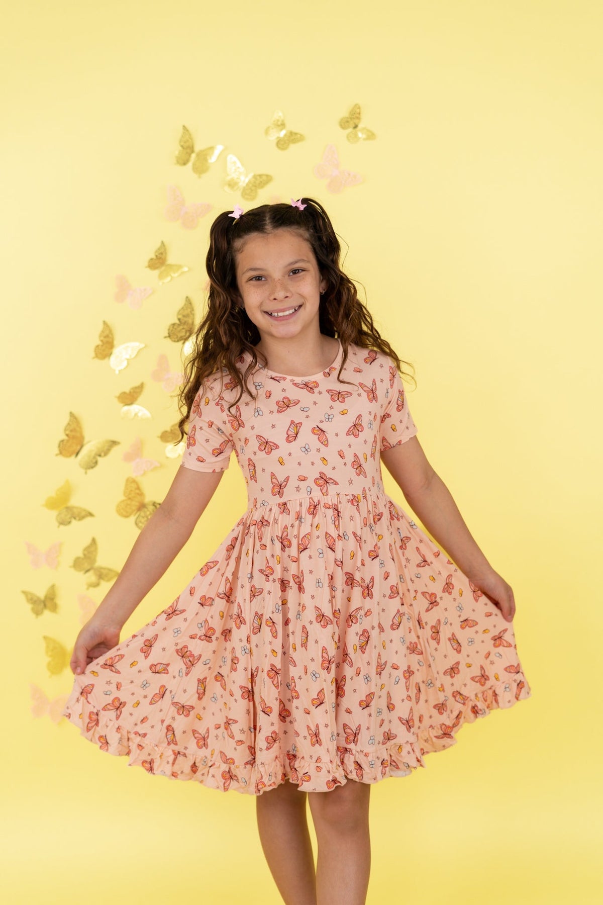 DREAM BIG LITTLE CO CHASING BUTTERFLIES DREAM RUFFLE DRESSEveretts Place