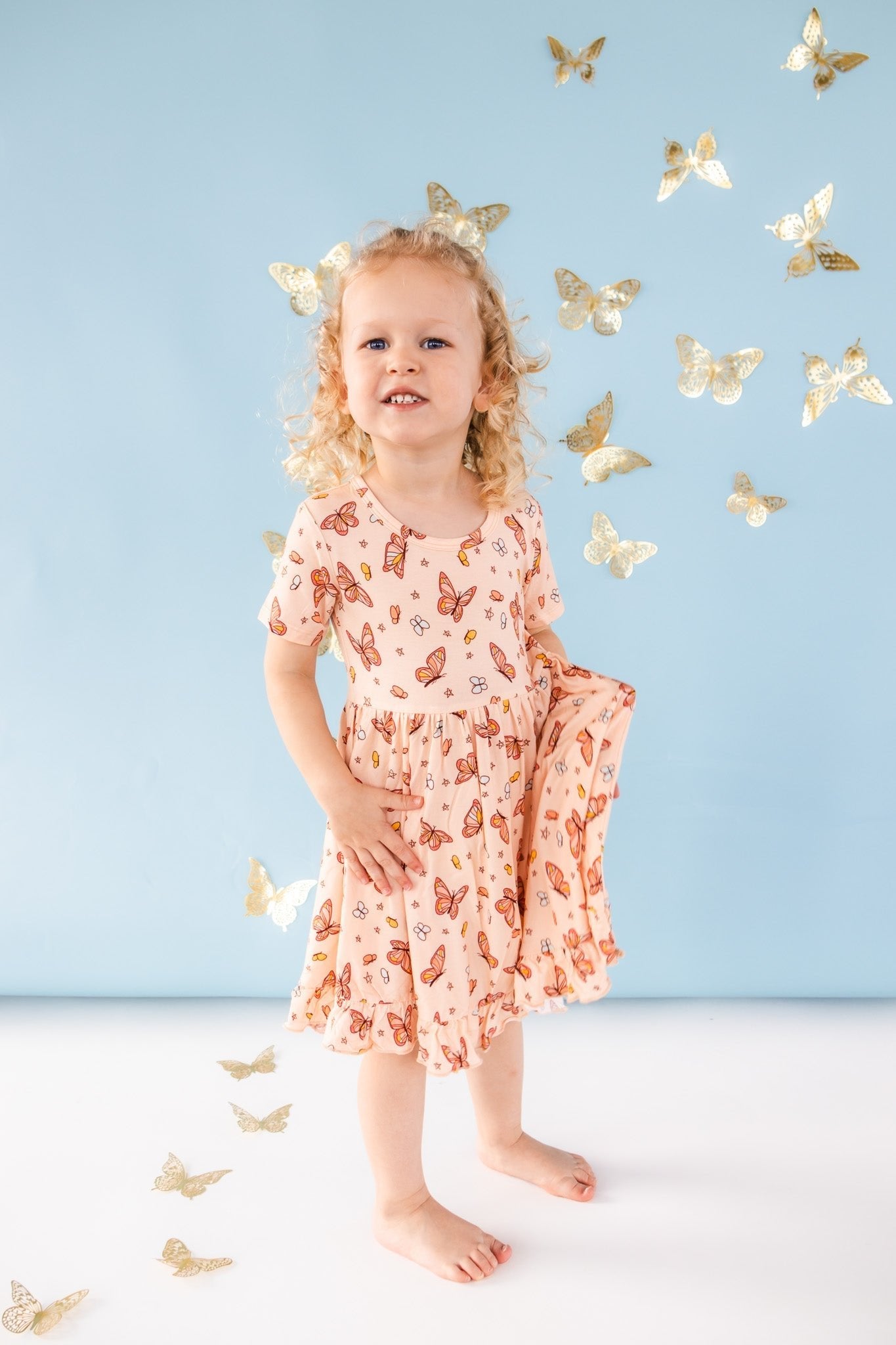 DREAM BIG LITTLE CO CHASING BUTTERFLIES DREAM RUFFLE DRESSEveretts Place