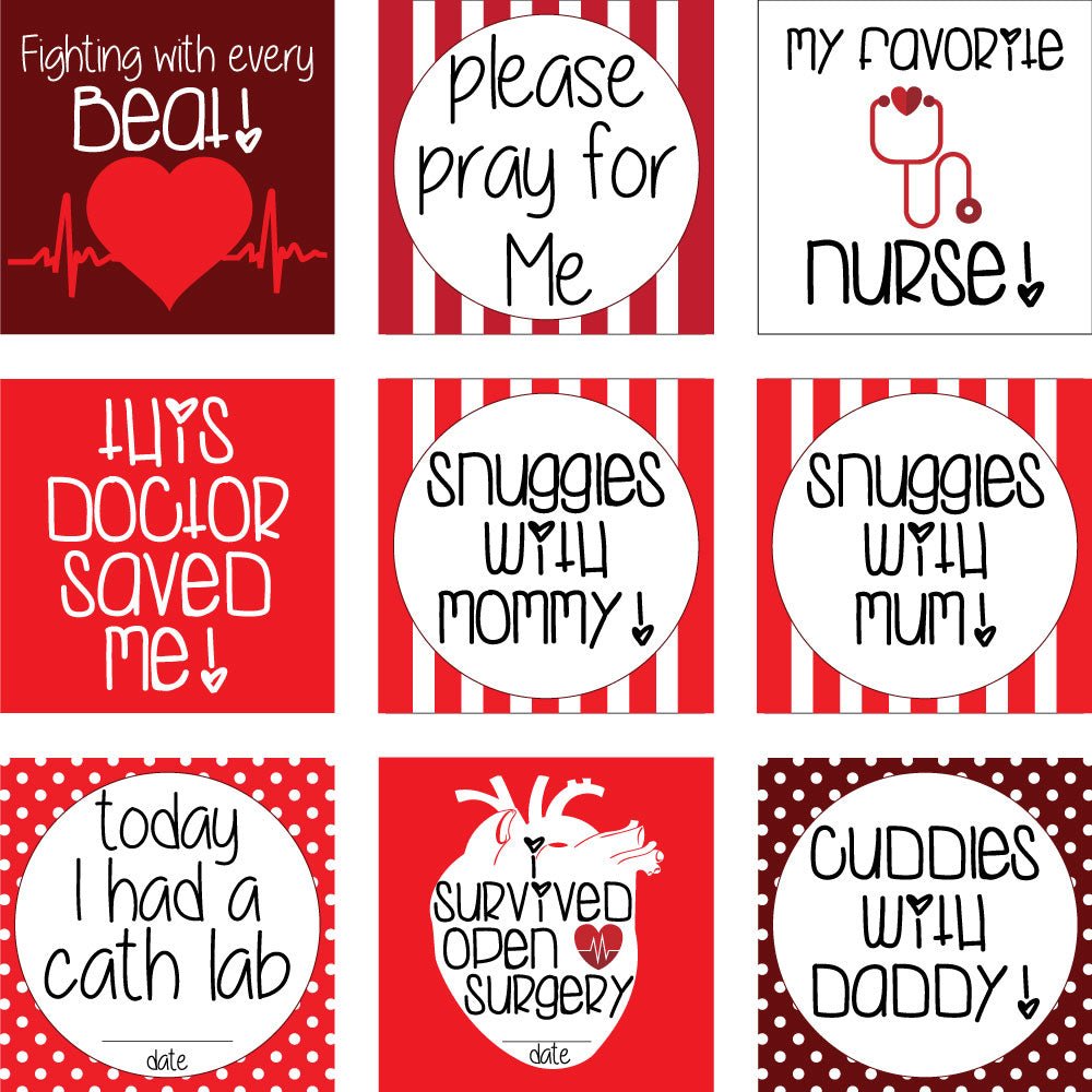Three Little Tots CHD Heart Warrior Plastic Moment Cards - 