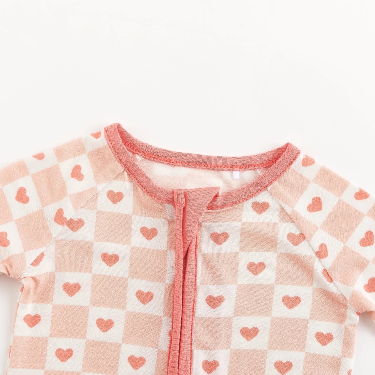 Dreamlet Checkerboard Hearts Convertible Zip Footies Dreamlet - Everetts Place Boutique - 