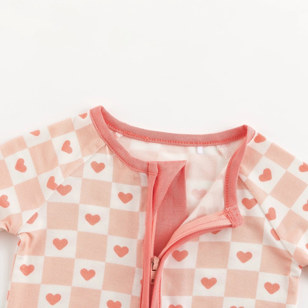 Dreamlet Checkerboard Hearts Convertible Zip Footies Dreamlet - Everetts Place Boutique - 