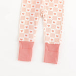 Dreamlet Checkerboard Hearts Convertible Zip Footies Dreamlet - Everetts Place Boutique - 