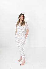 Charlie Lou Baby Checkered Bamboo Mama Pajamas Two Piece Set For Moms - Everetts Place Boutique - 