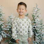 Little Joy Co. Checkered Christmas Trees Crewneck Sweatshirt - 