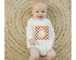 Little Joy Co. Checkered Ghost Bamboo Sweatshirt Romper For Babies - Everetts Place Boutique - 
