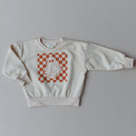 Little Joy Co. Checkered Ghost Crewneck Sweatshirt - 