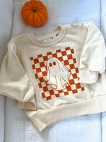 Little Joy Co. Checkered Ghost Crewneck Sweatshirt - 