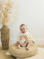 Little Joy Co. Checkered Ghost Sweatshirt Romper Oversized With Snaps - Everetts Place Boutique - 