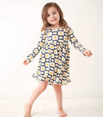 Bestaroo Checkered Joy Toddler Dress Bamboo Knit Long Sleeve Soft Comfort - 