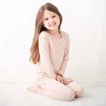 Bestaroo Checkers In Pink Bamboo Pajama Set For Baby And Toddler - 