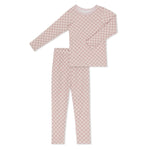Bestaroo Checkers In Pink Bamboo Pajama Set For Baby And Toddler - 