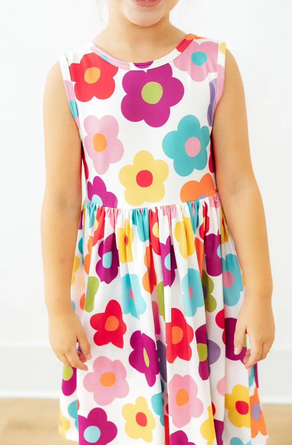 Cheerful Blooms Tank Twirl Dress - One-piece garment, Day Dress, Pink, Dress, Baby & Toddler Clothing | Everetts Place