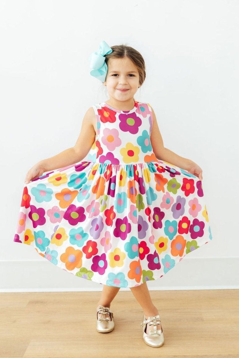 Mila & Rose ® Cheerful Blooms Tank Twirl Dress - 
