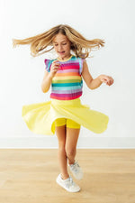 Mila & Rose ® Cheerful Stripes S/S Ruffle Tee - 