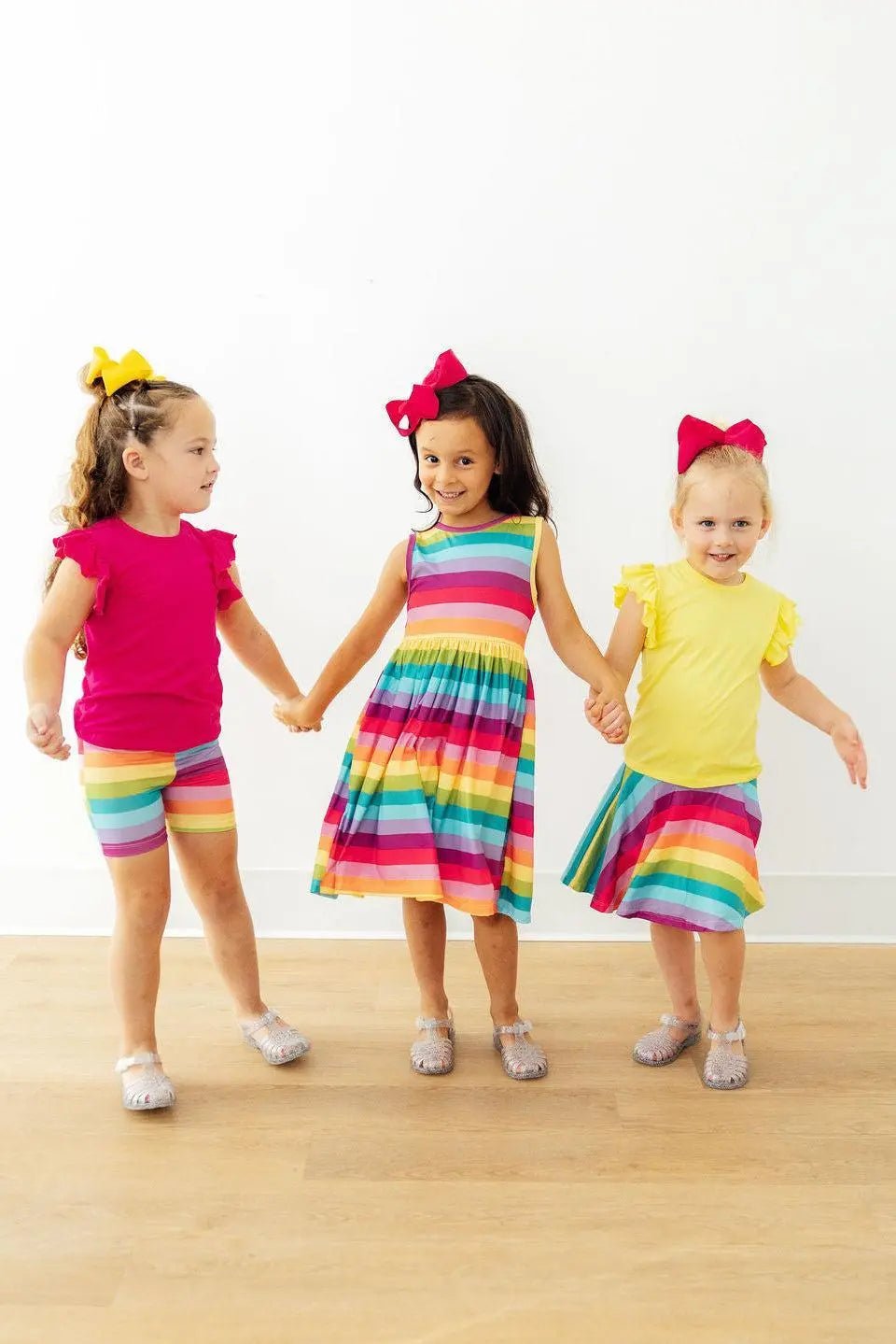 Mila & Rose ® Cheerful Stripes Twirl Shorts - 