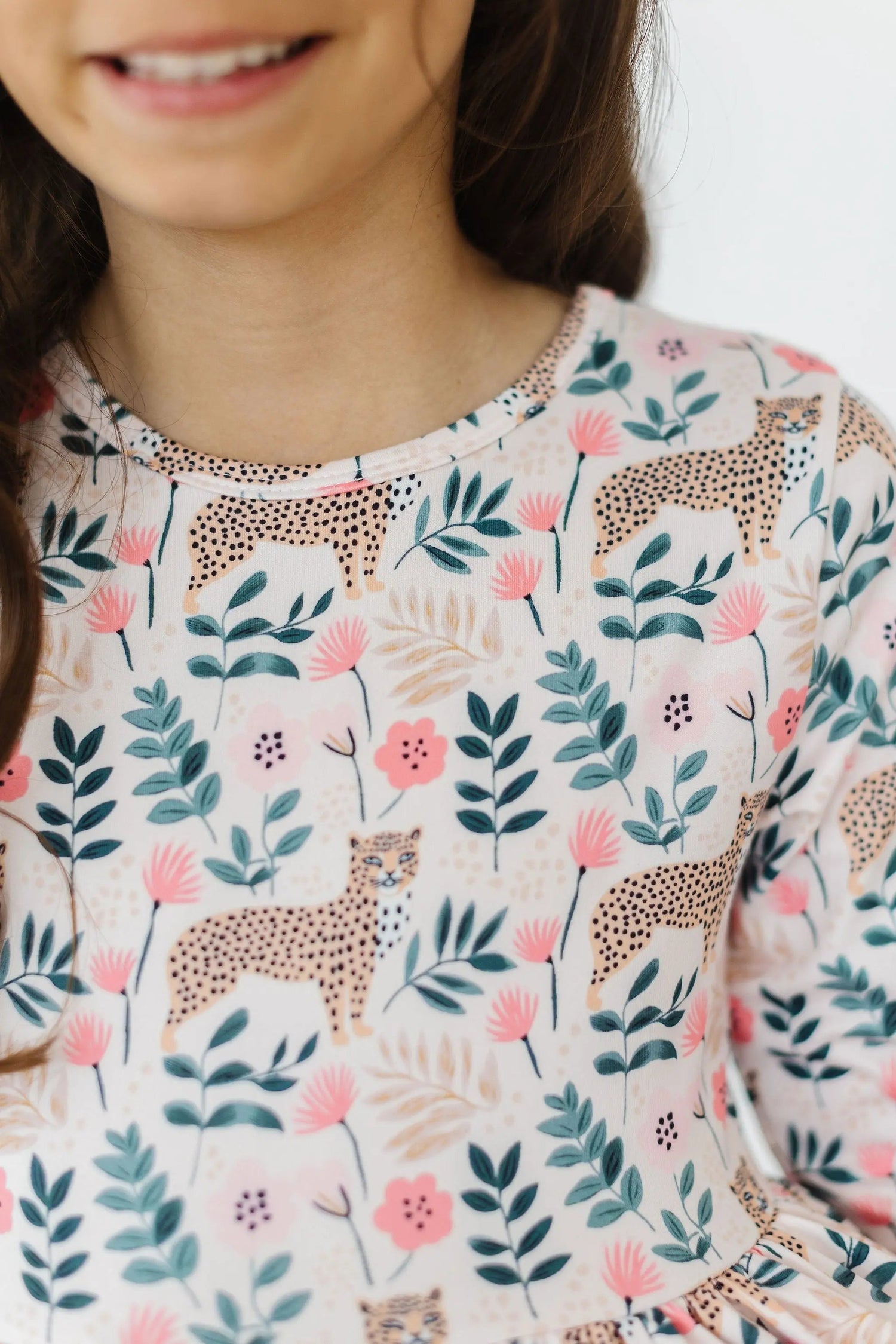 Mila & Rose ® Cheetah Girl 3/4 Sleeve Pocket Twirl Dress - 