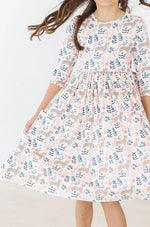 Mila & Rose ® Cheetah Girl 3/4 Sleeve Pocket Twirl Dress - 