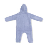 Angel Dear Chenille - Dusty Blue Hooded Romper - 
