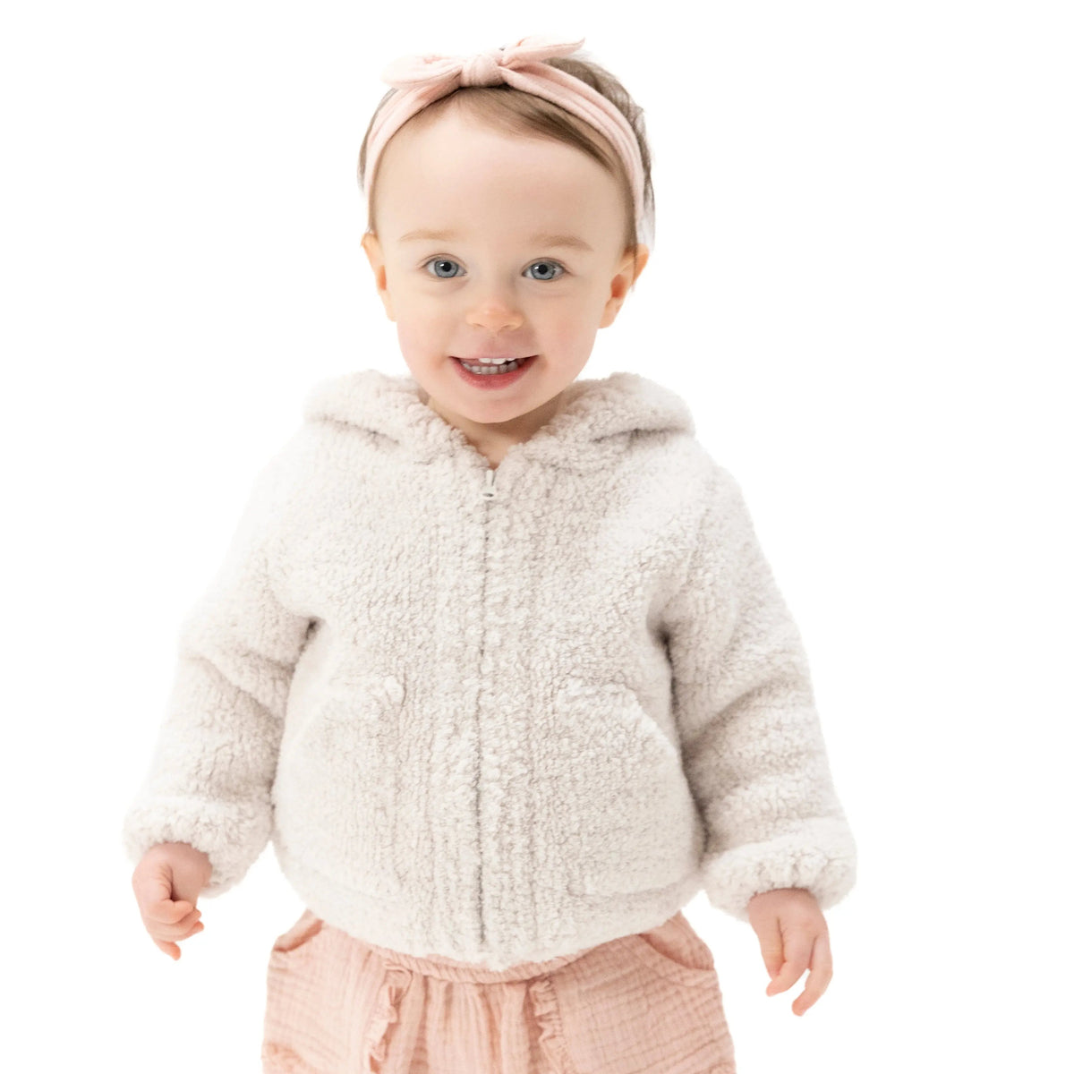 Angel Dear Chenille - Natural Hooded Jacket - 