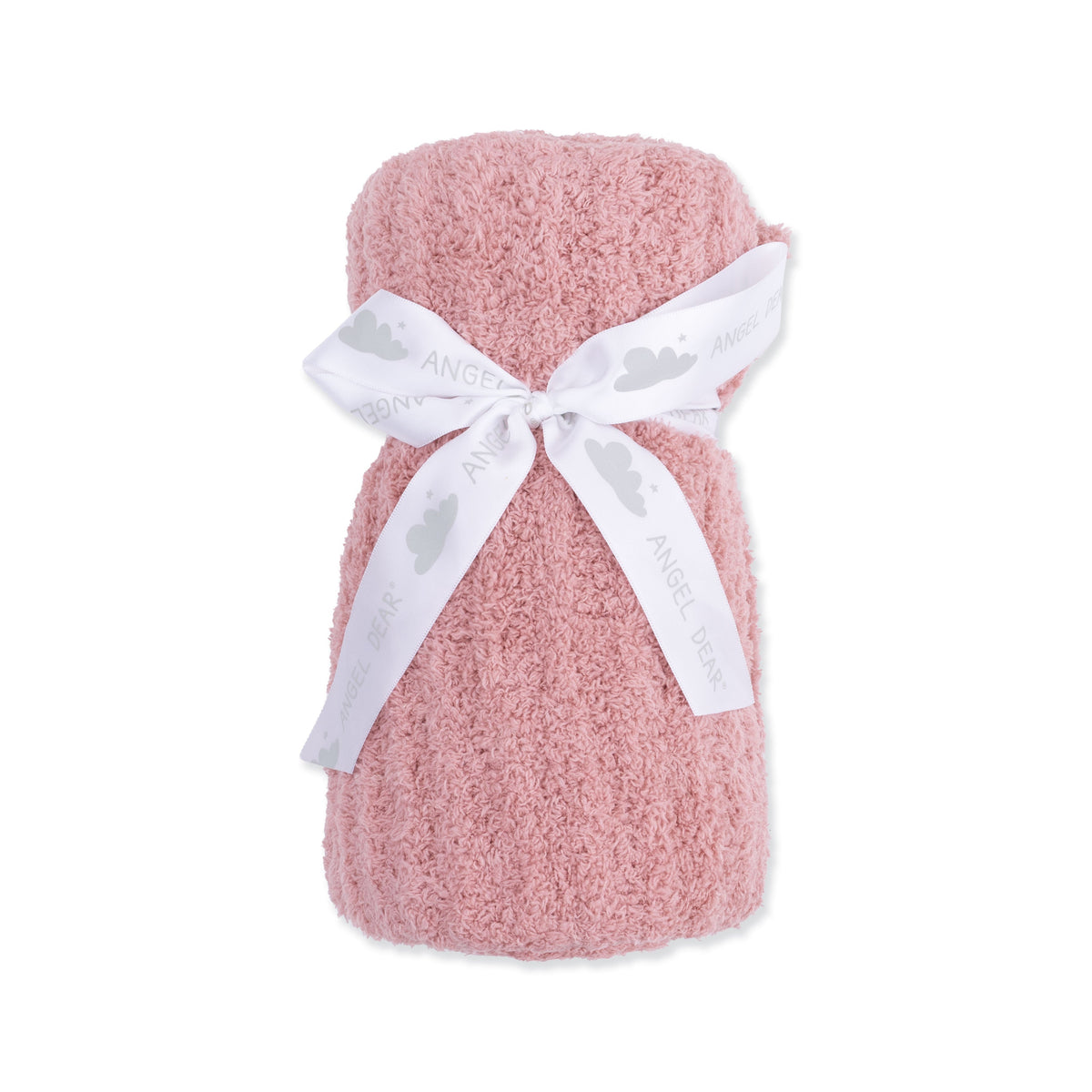 Angel Dear Chenille - Rose Blanket with Striped Texture